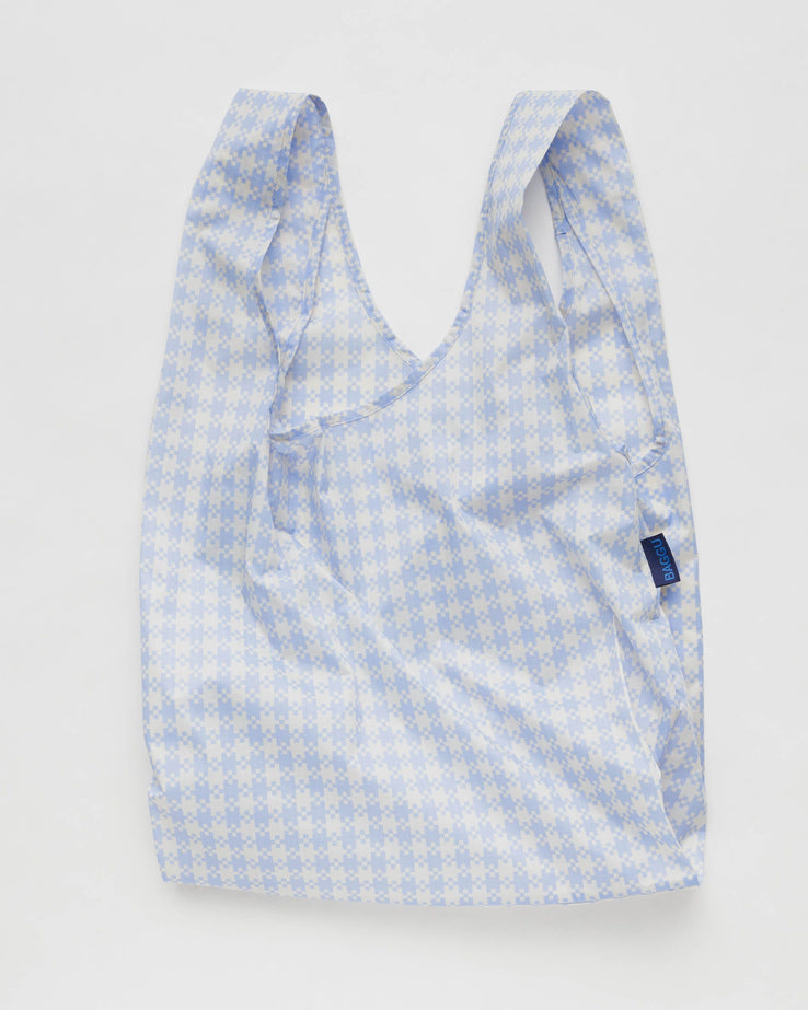 Baggu - Standard Tote Bag Blue Gingham Pixel