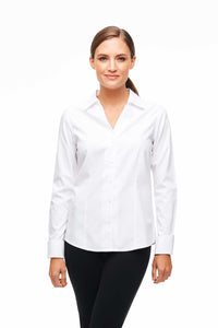 Foxcroft - Lauren Button Up Top WHITE 6