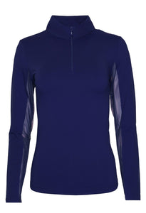 IB Kul -  Solid Long Sleeve Mock Neck Top