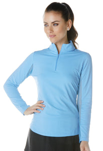 IB Kul -  Solid Long Sleeve Mock Neck Top